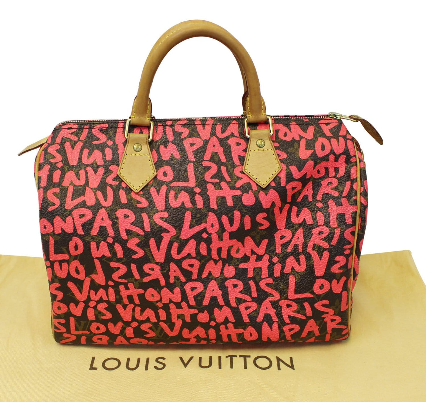 Louis Stephen Spro Graffiti Speedy Satchel Bag Monogram Travel Bag