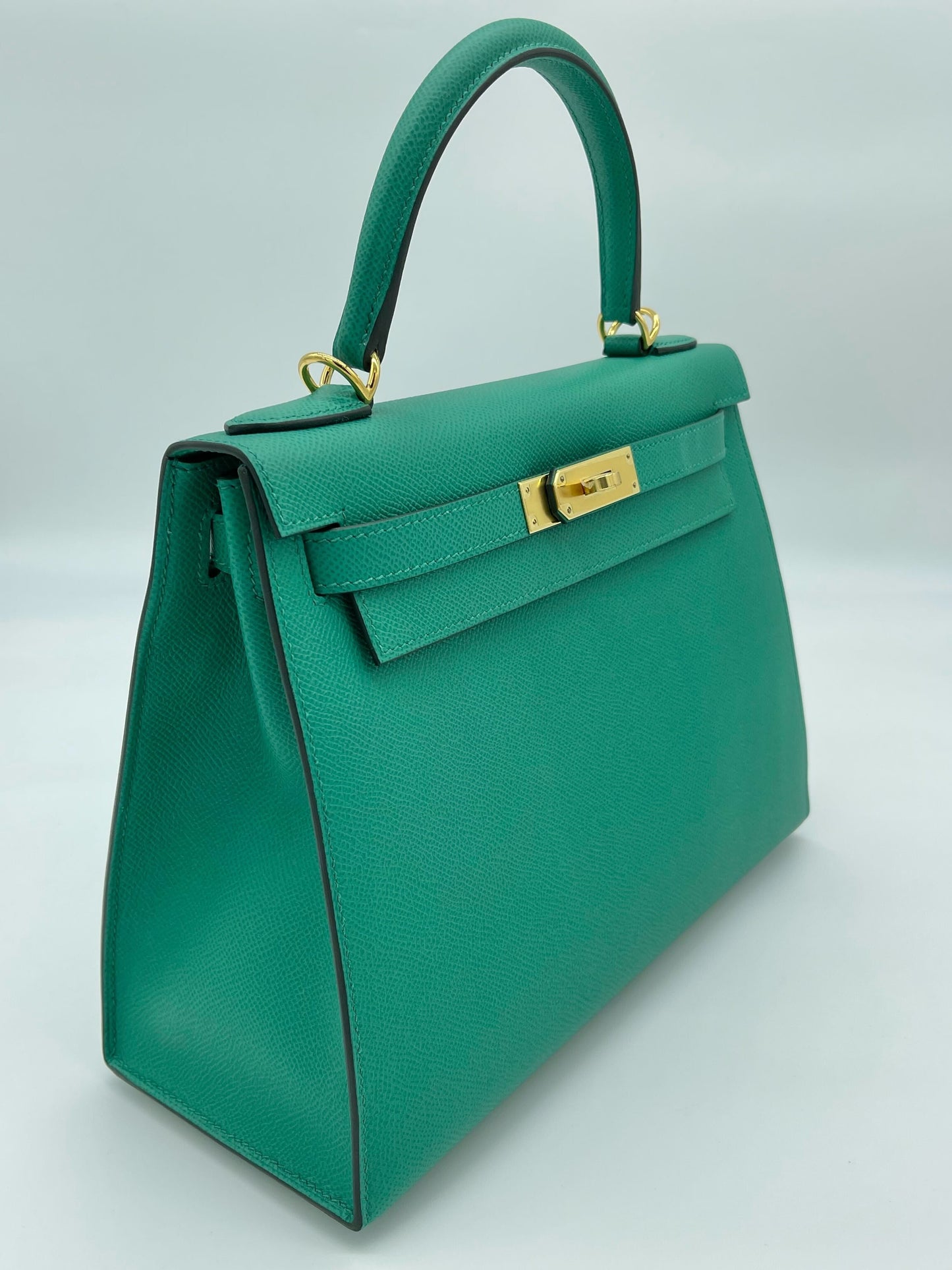 Gucci Hermes Kelly Sellier Epsom Vert Jade Hardware Gold Travel Bag