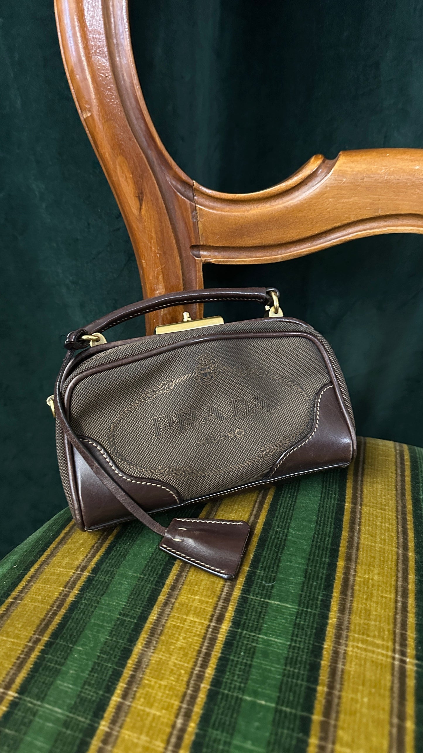 Prada Crossbody Bag Camera Bag Brown Mini Top Handle