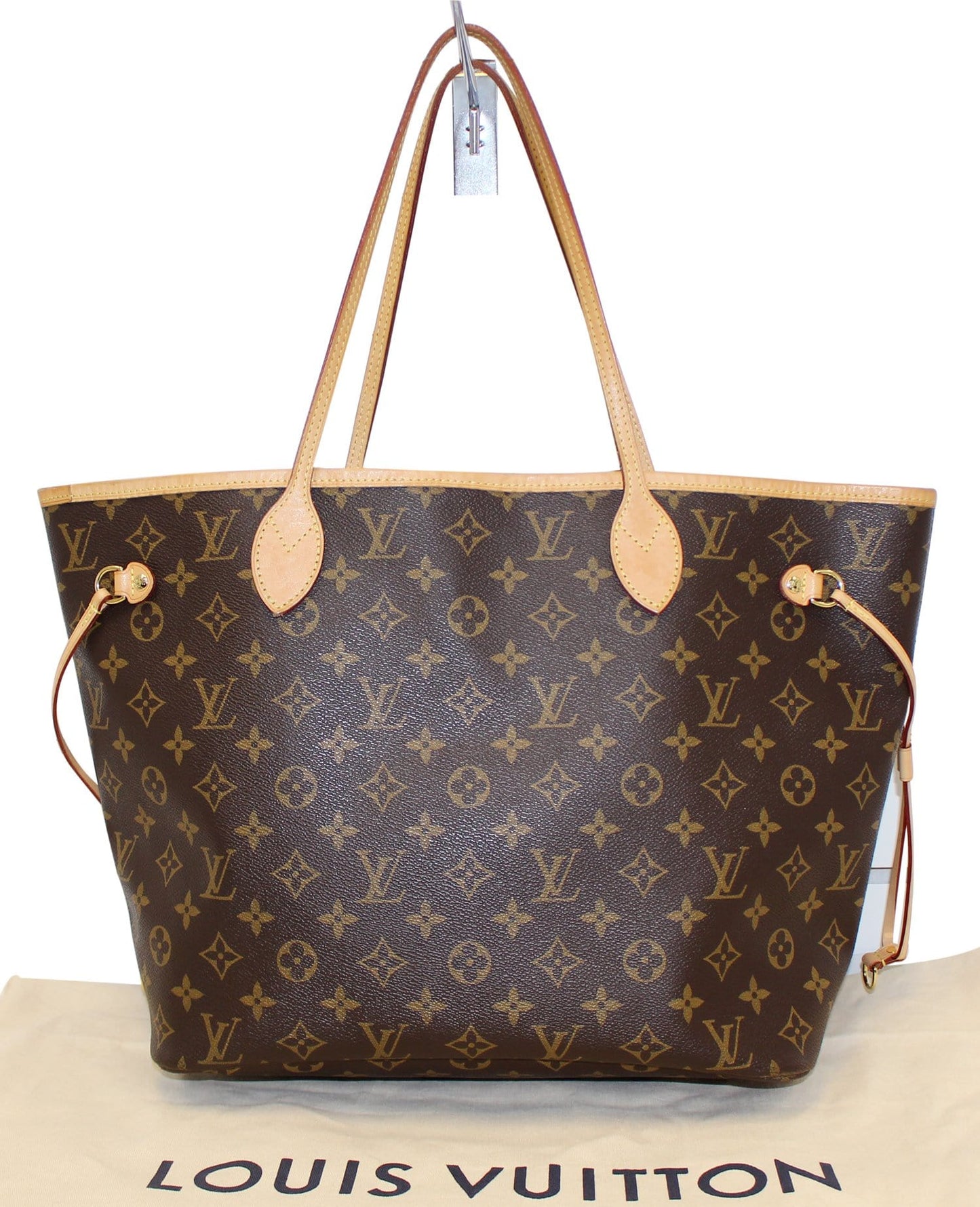 Louis Neverfull Mm Tote Bag Fuchsia Canvas Monogram Shoulder Bag