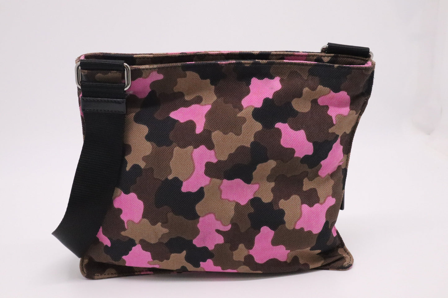Prada Crossbody In Camouflage Handbag Canvas Pink Crossbody Bag