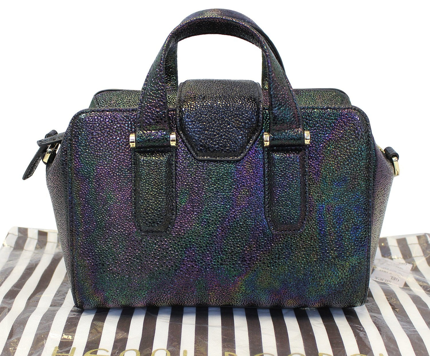 Henri Houston Petrol Satchel Shoulder Bag Mini