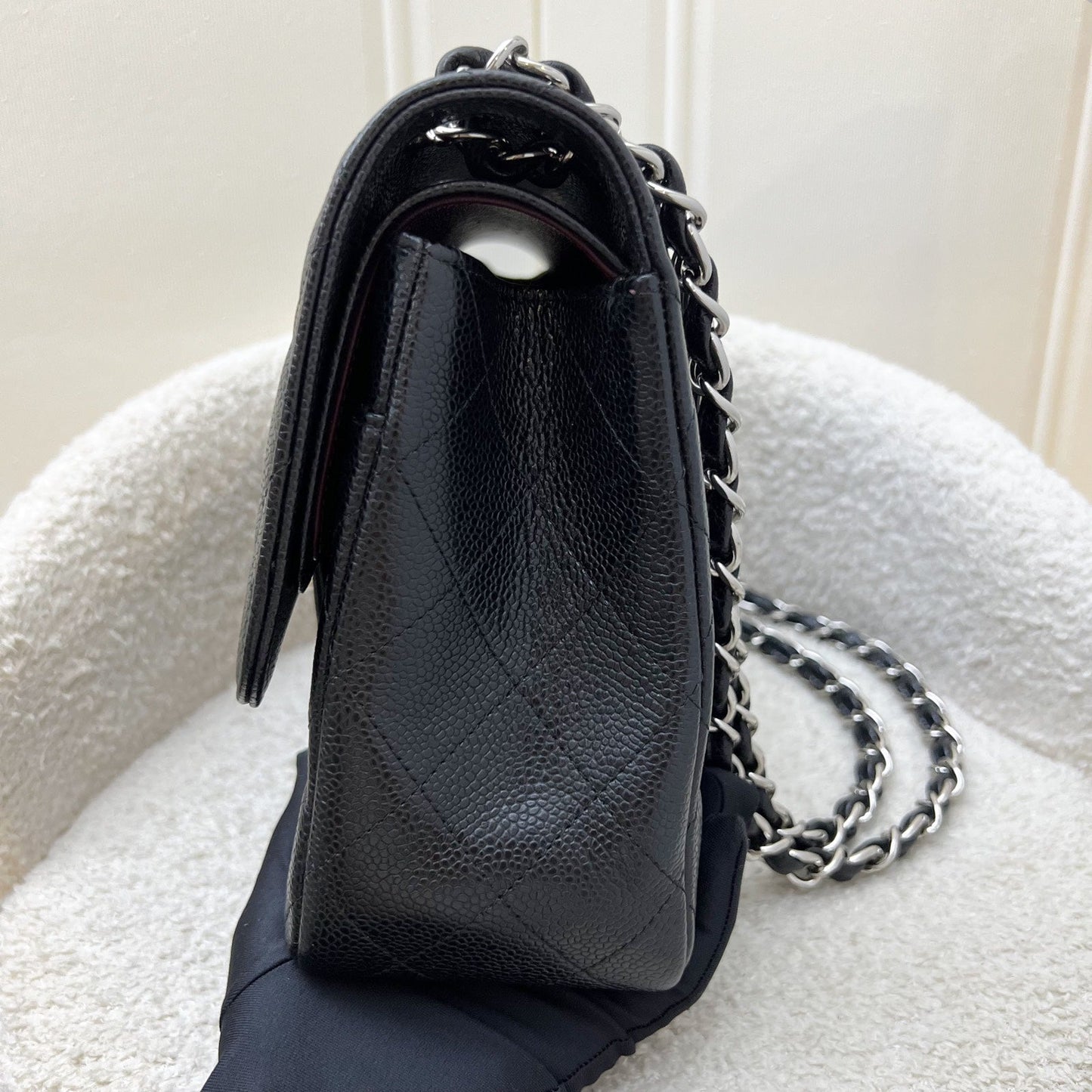 Chanel Jumbo Classic Flap DF in Black Caviar and SHW