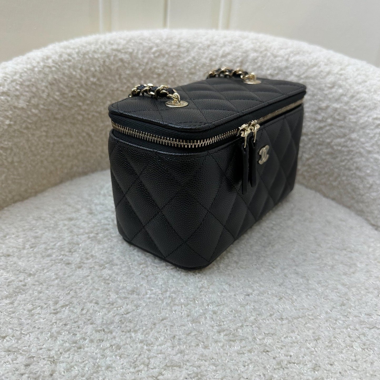 Chanel Classic Small Vanity in Black Caviar and Lghw (AP1341) Handbag