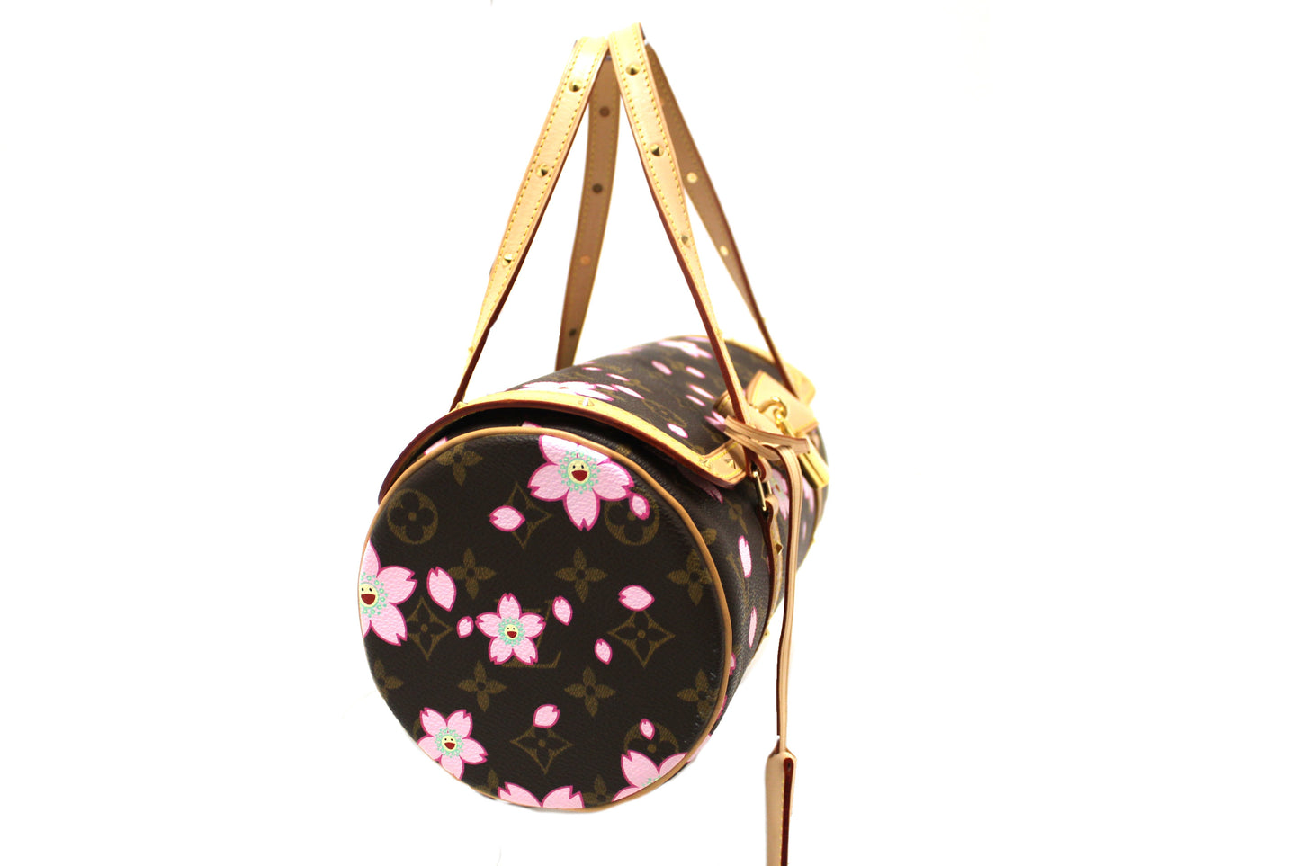 Limited Edition Louis Vuitton Monogram Cherry Blossom Papillon 26 Handbag