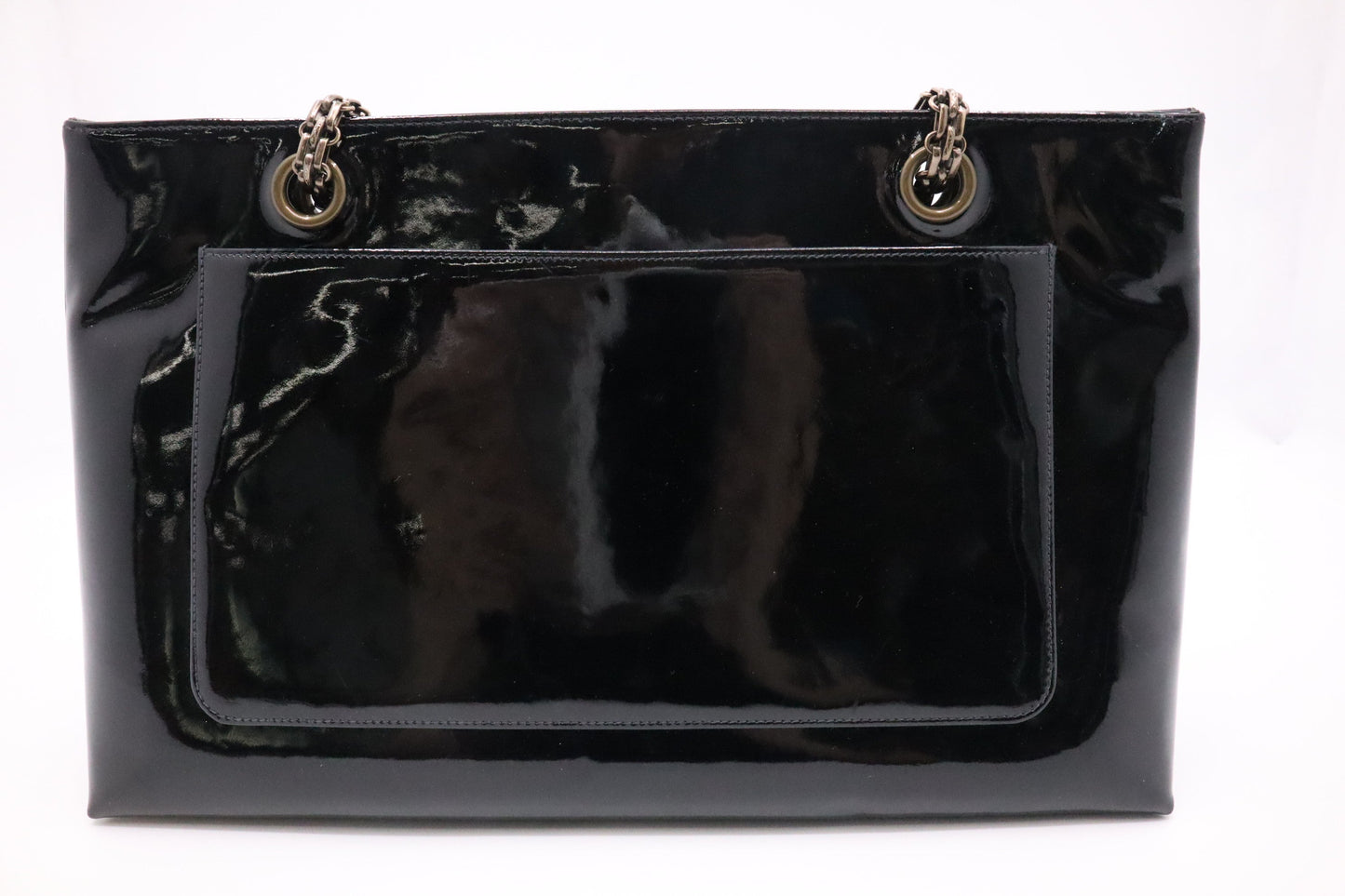 Chanel Patent Black Leather Shoulder Bag Leather 1