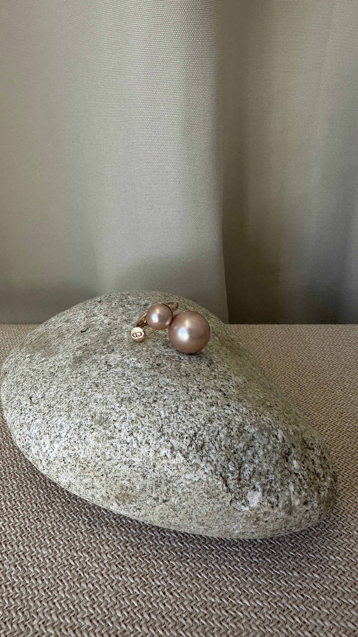Dior Handbag Ultra Pearl Ring Pink Jewelry