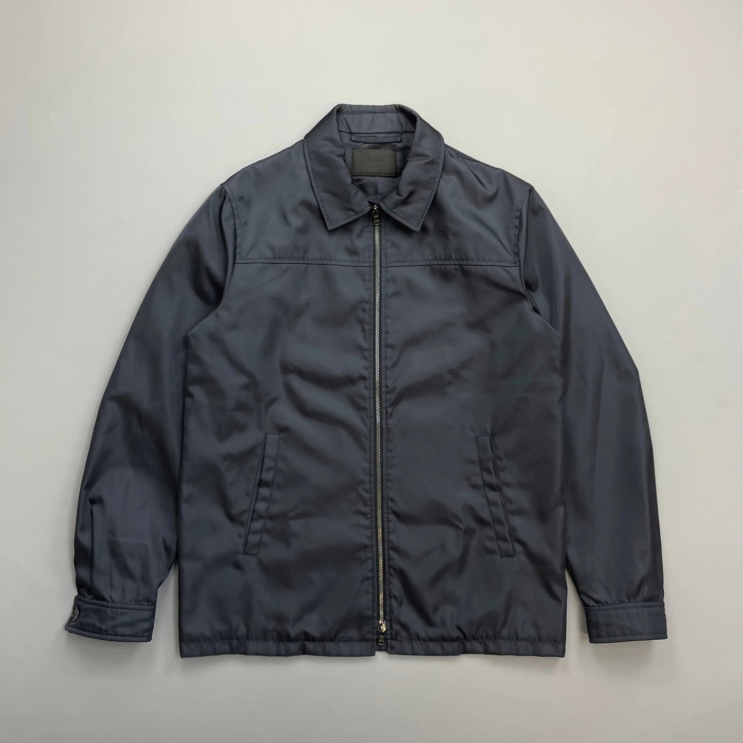 Prada Handbag Overshirt -Through Jacket Nylon Navy Zip