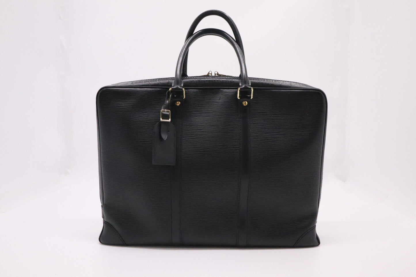 Louis Vuitton Porte Documents Voyage Business Black Leather Epi Handbag