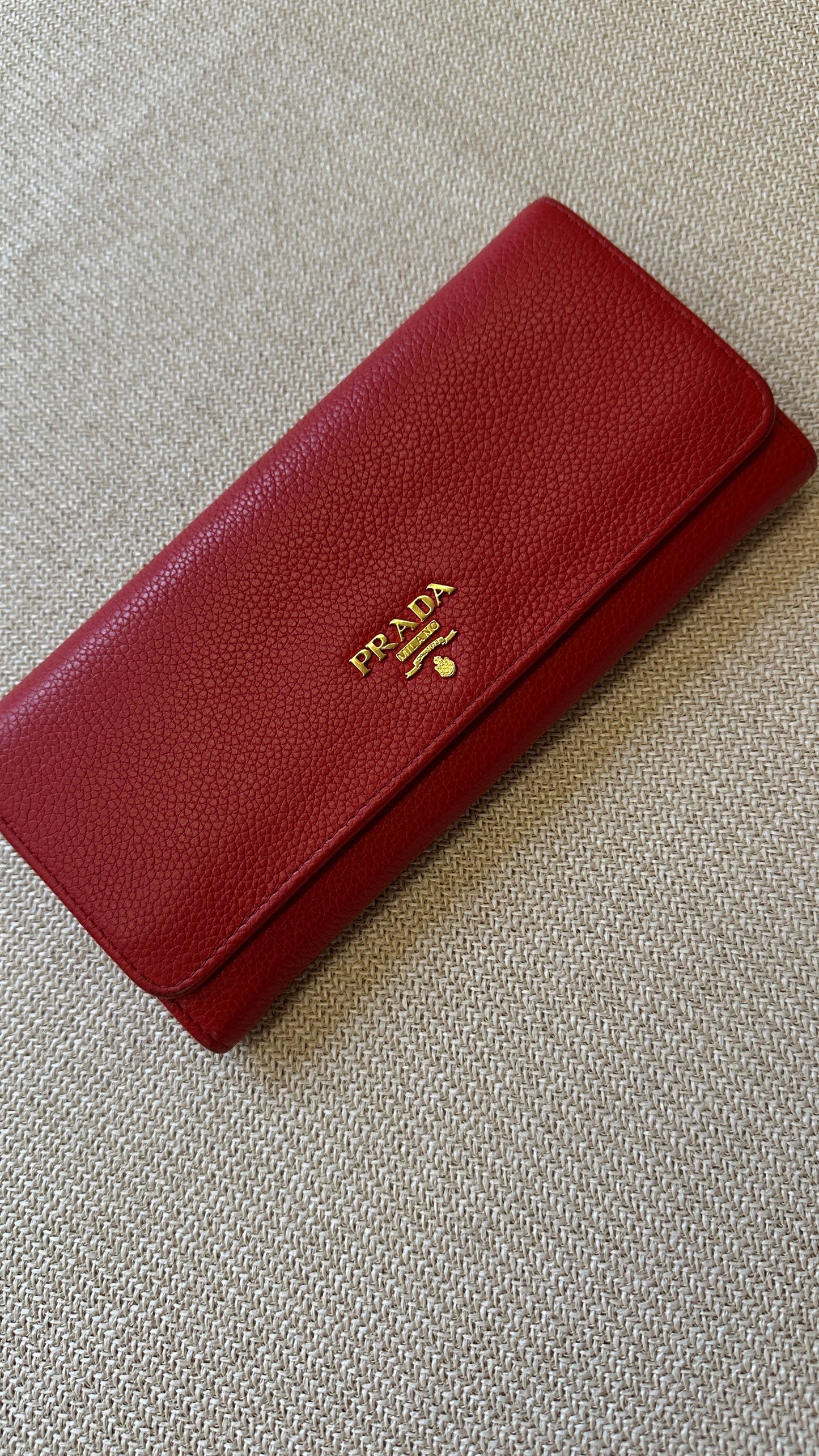 Prada Wallet Leather Red Handbag
