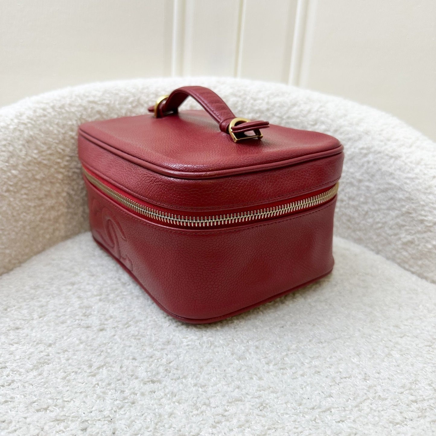 Chanel Vanity Case in Red Caviar and GHW
