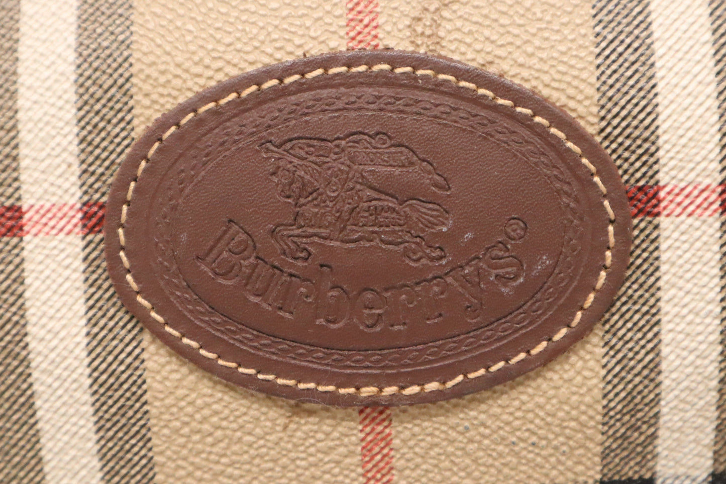 Burberry Travel Bag In Coated Check Canvas Beige