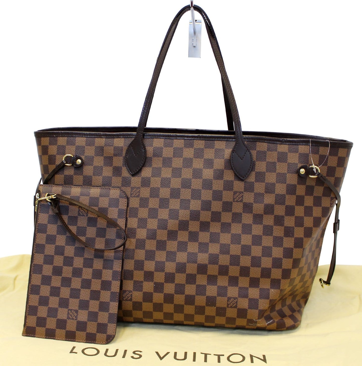 Louis Damier Ebene Neverfull Gm Tote Shoulder Shoulder Bag