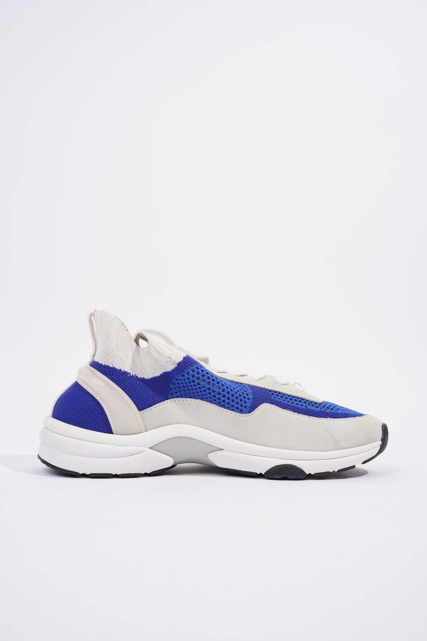Chanel CC Logo Sneaker Blue White Suede EU 38 UK 5