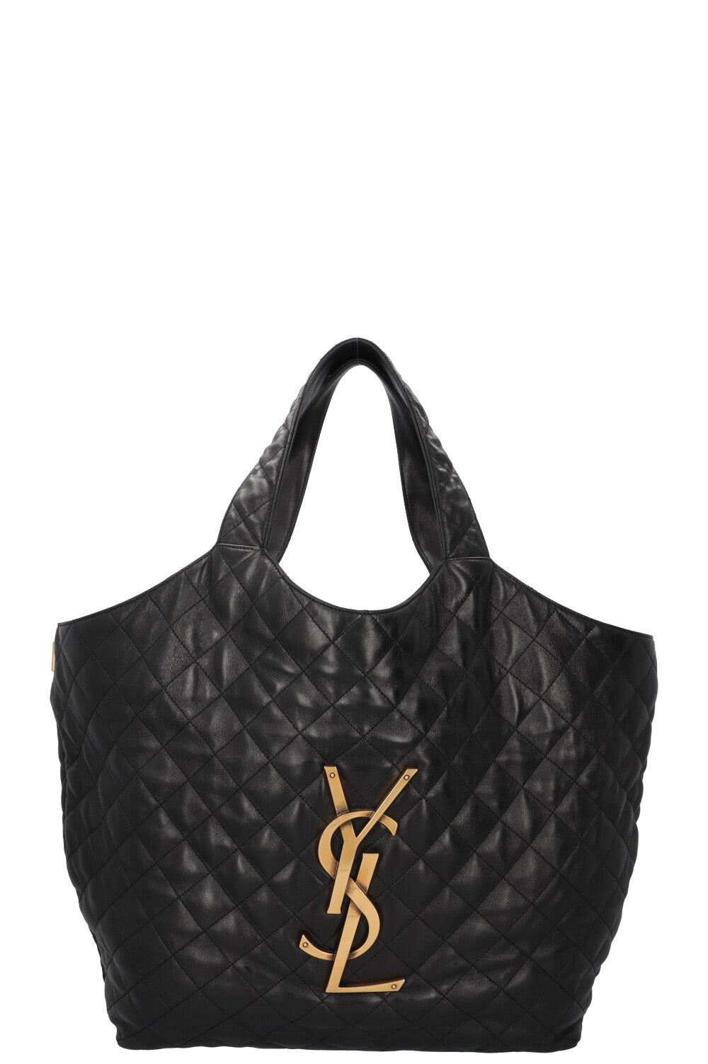 YSL Saint Laurent Tote Bag Icare 2 Quilted Black Maxi
