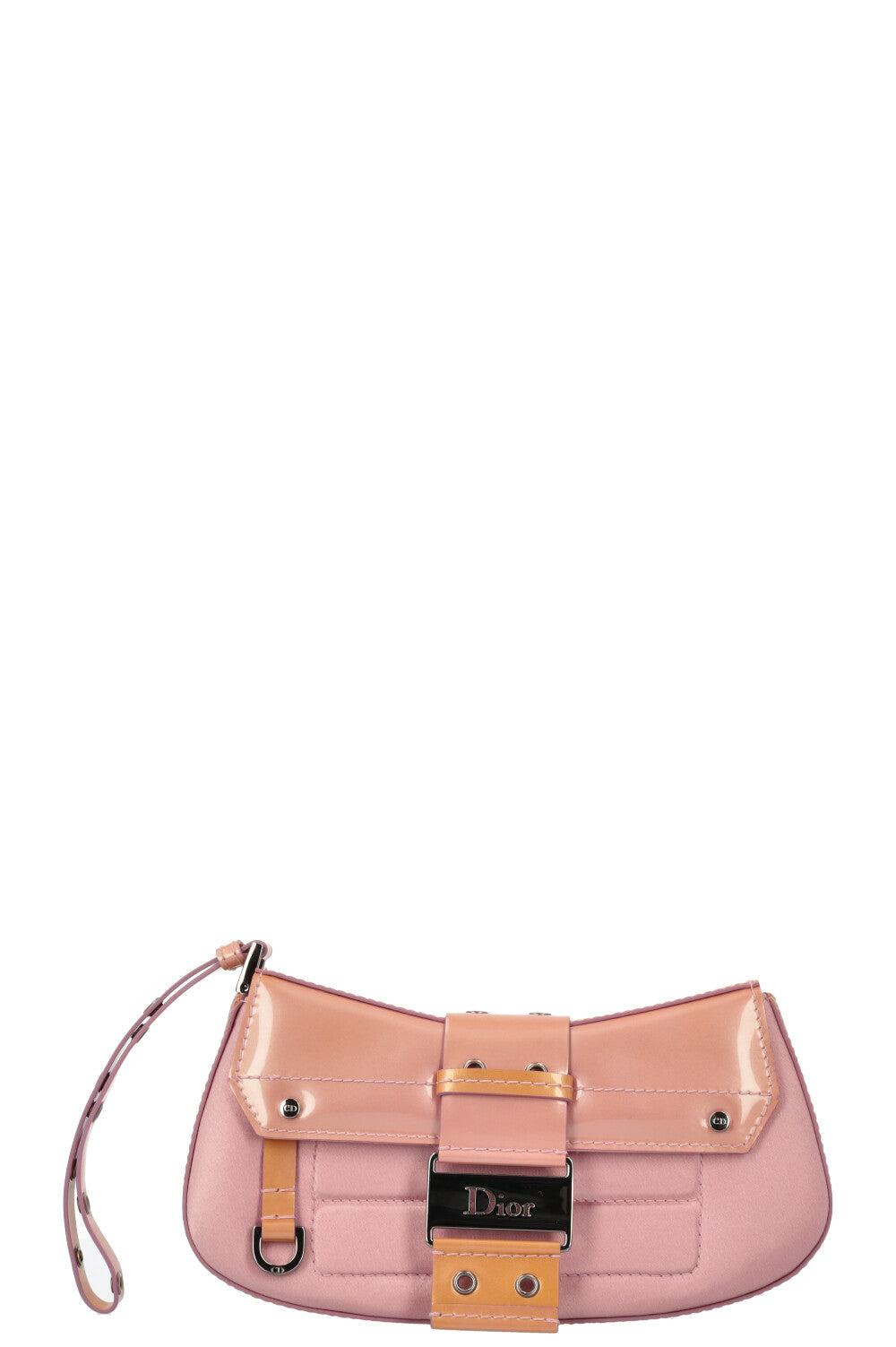 Dior Clutch Bag Columbus Clutch Satin Patent Pink