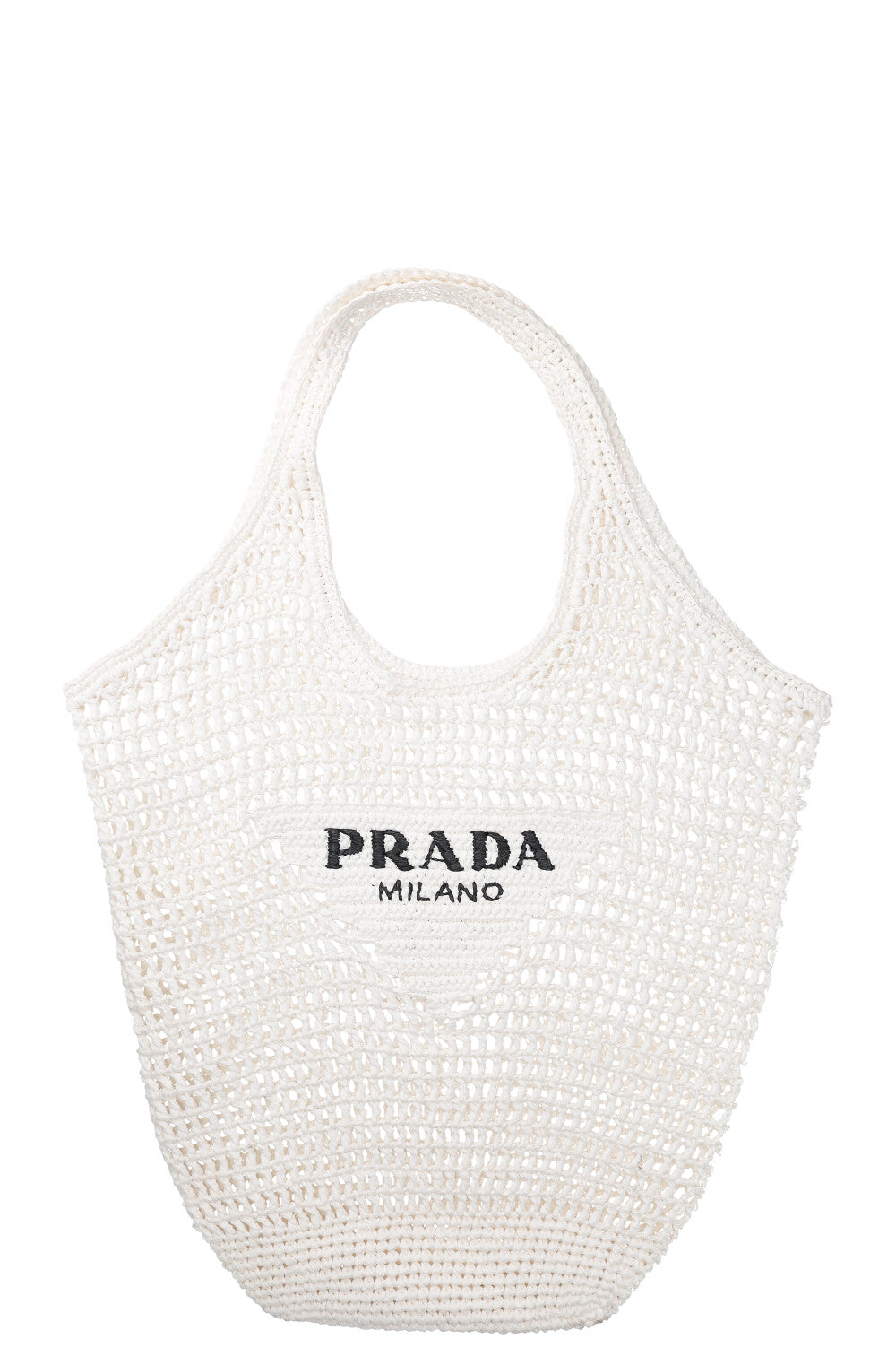 Prada Tote Bag Raffia White