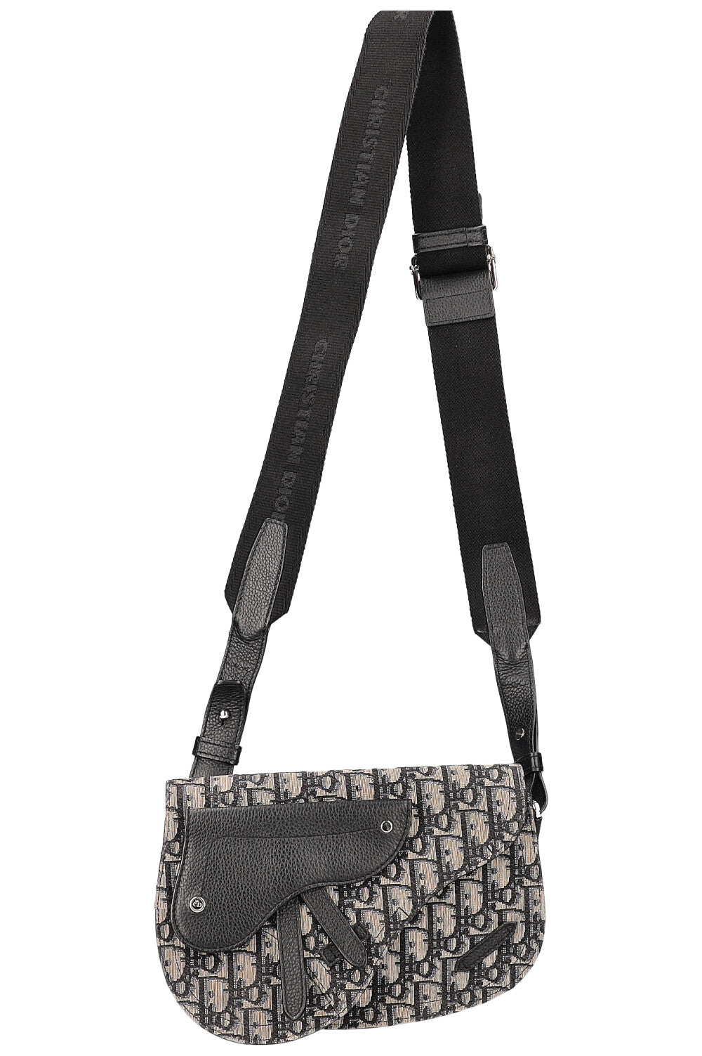 Dior Crossbody Bag Saddle Pouch Oblique Blue
