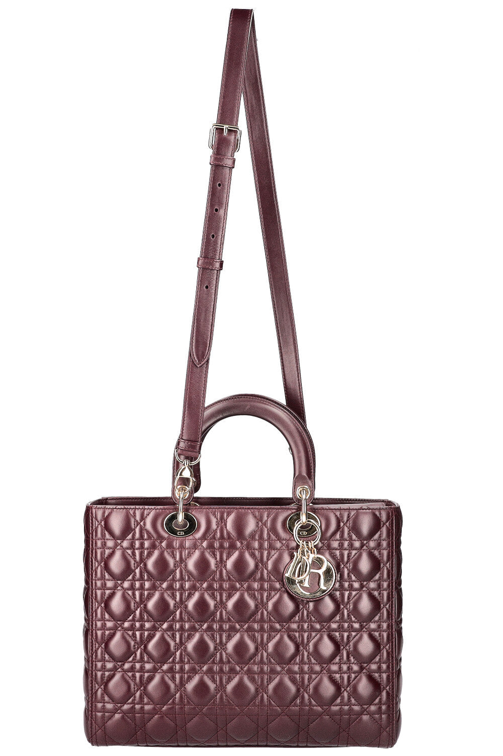Dior Crossbody Bag Lady Cannage Plume Large