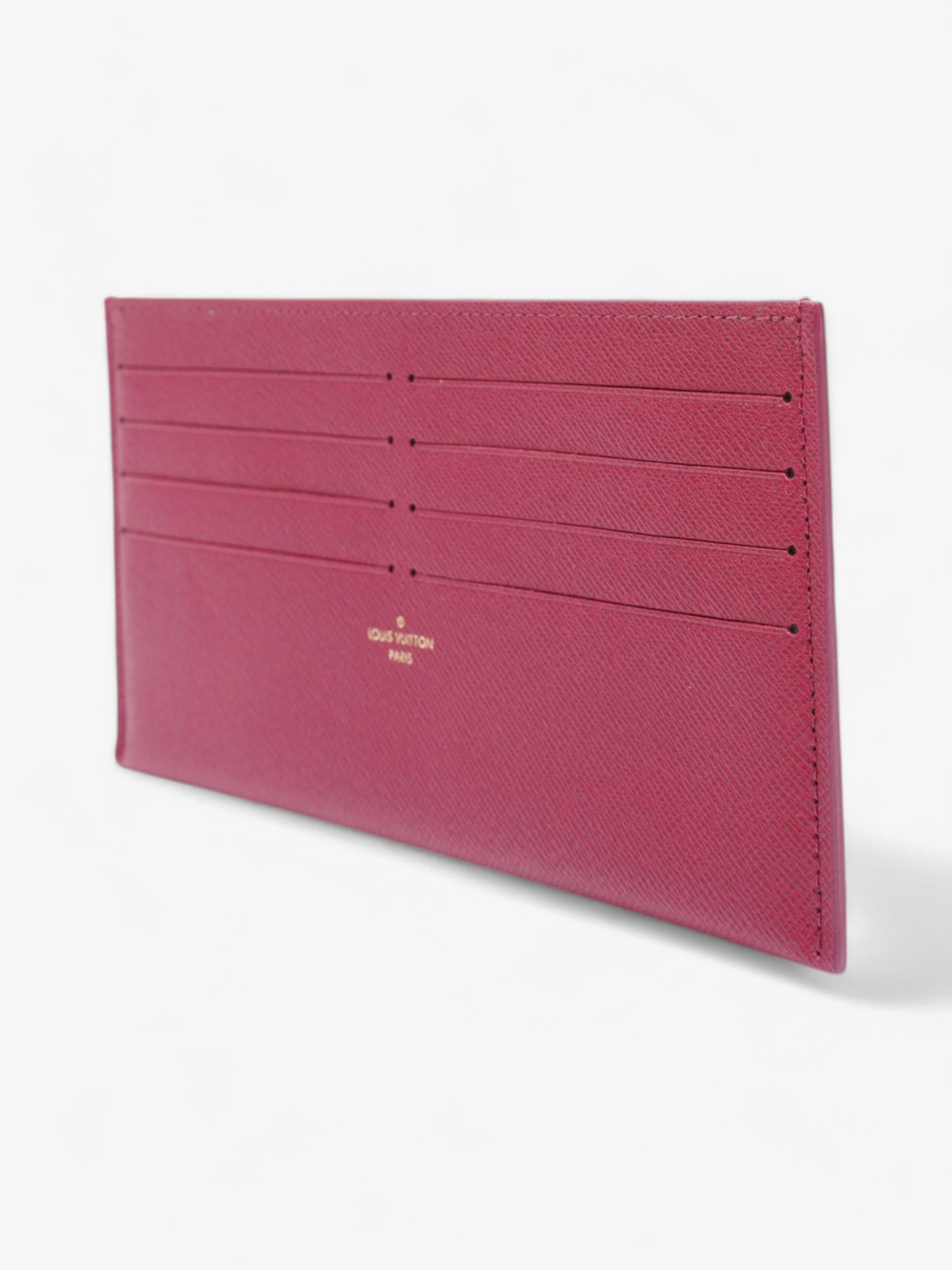 Louis Vuitton Felicie Card Holder Insert Fuschia Leather Calfskin Wallet Case