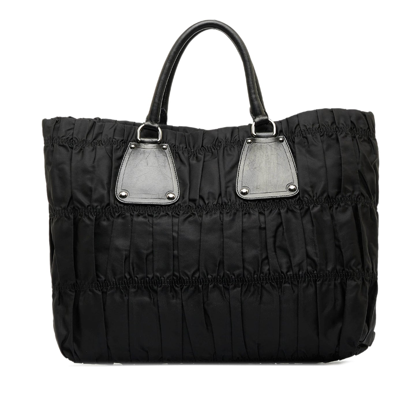 Prada Tessuto Gaufre Tote Bag Black