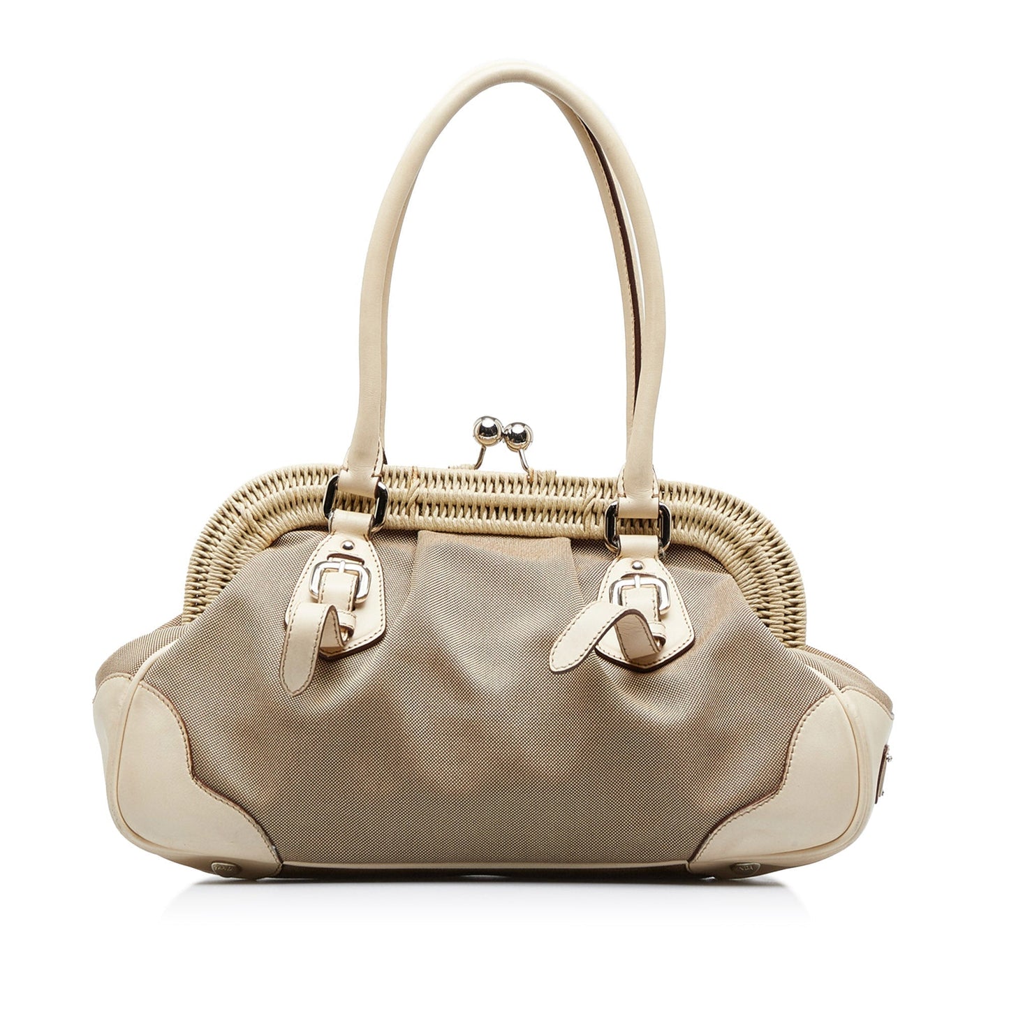 Prada Canapa Frame Handbag Logo Travel Bag