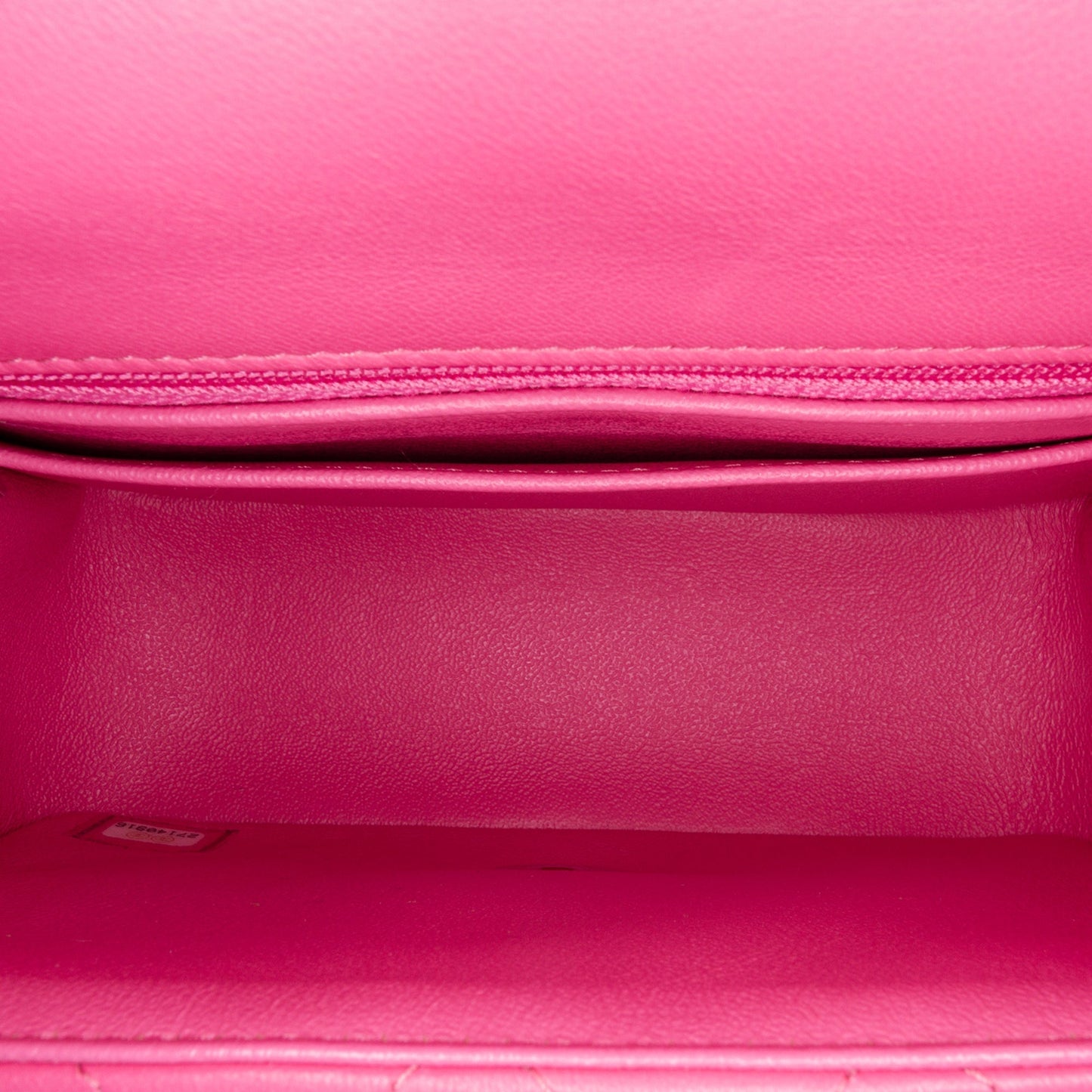 Pink Chanel Mini Square Classic Lambskin Single Flap Crossbody Bag