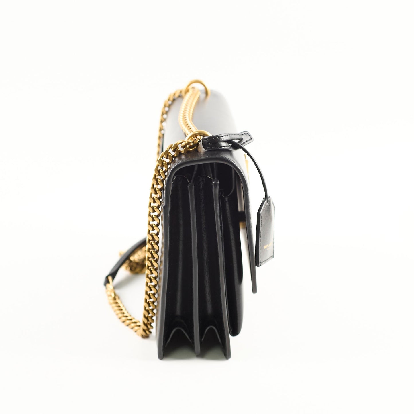 YSL Saint Laurent Sunset Crossbody Bag Black Medium