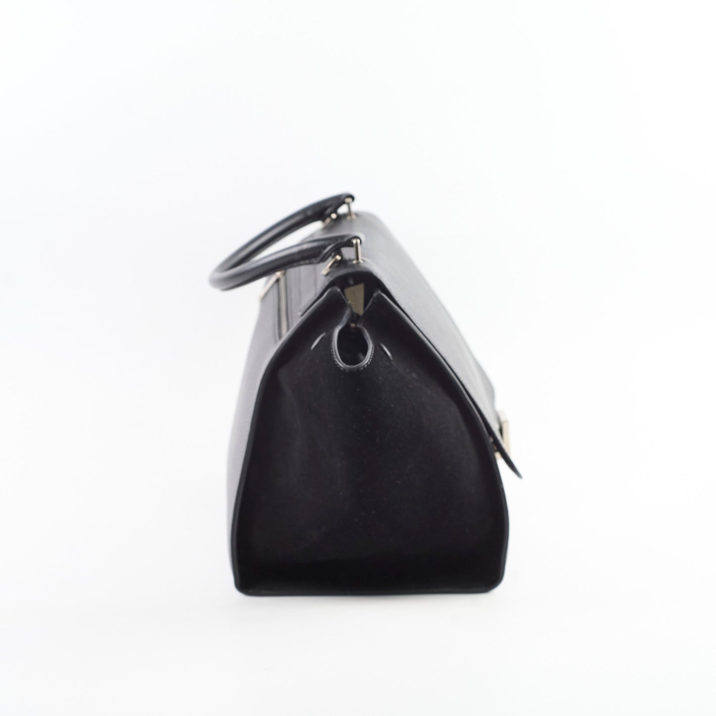 Luxury Trapeze Handbag Black Medium Travel Bag