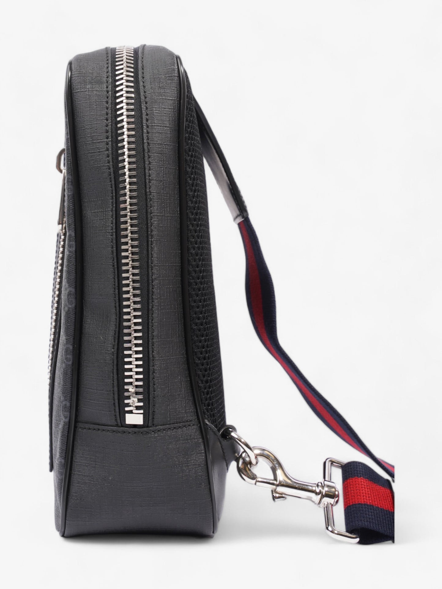 Gucci Sling Backpack Supreme Coated Canvas Black Crossbody Bag