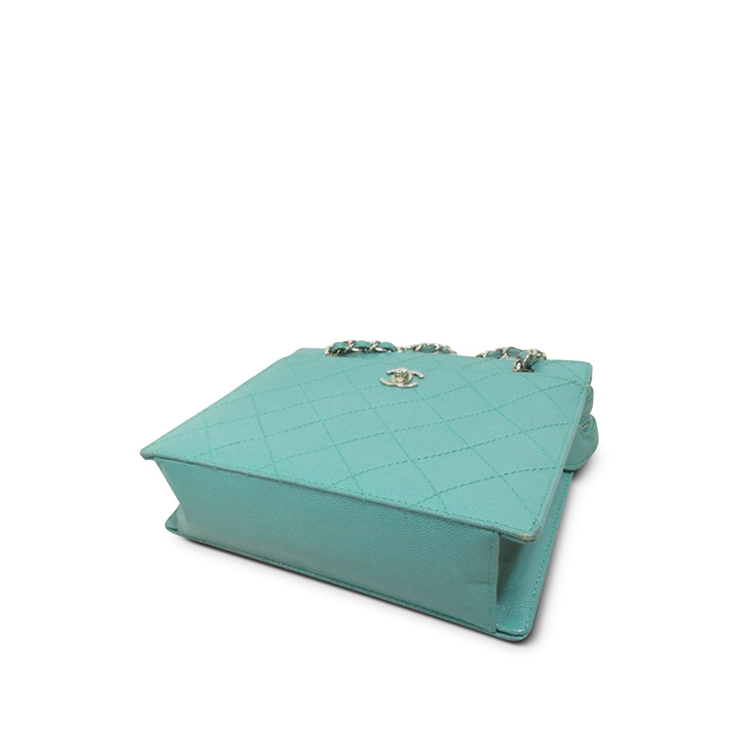 CHANEL CC Quilted Caviar Chain Handbag