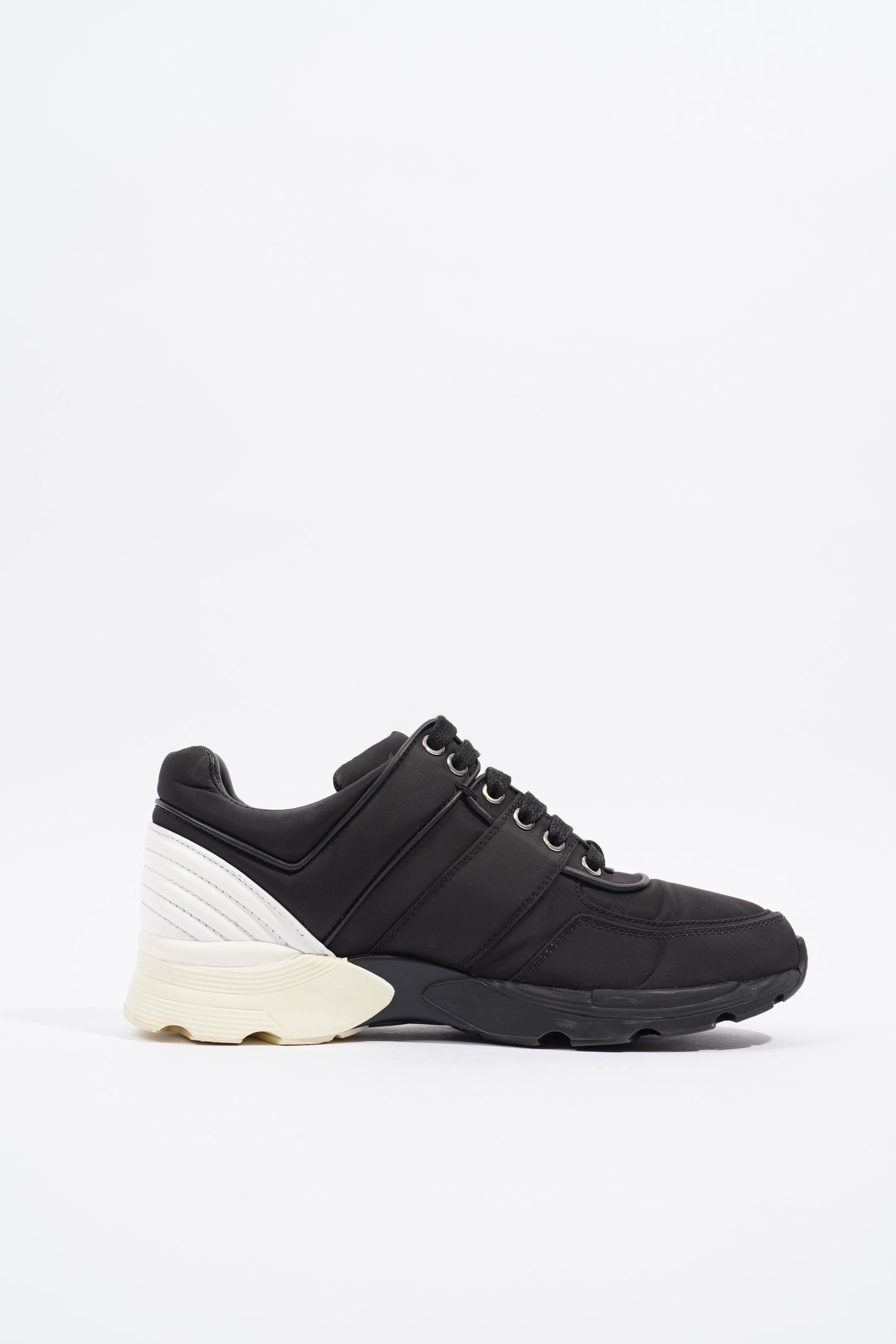 Chanel CC Logo Sneaker Black White Nylon EU 36.5 UK 3.5