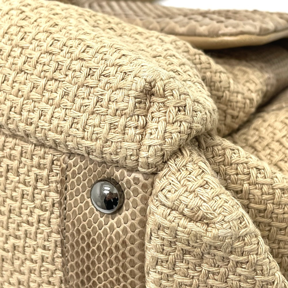 CHANEL Shoulder Bag A31490 canvas beige CC COCO Mark Chain Women