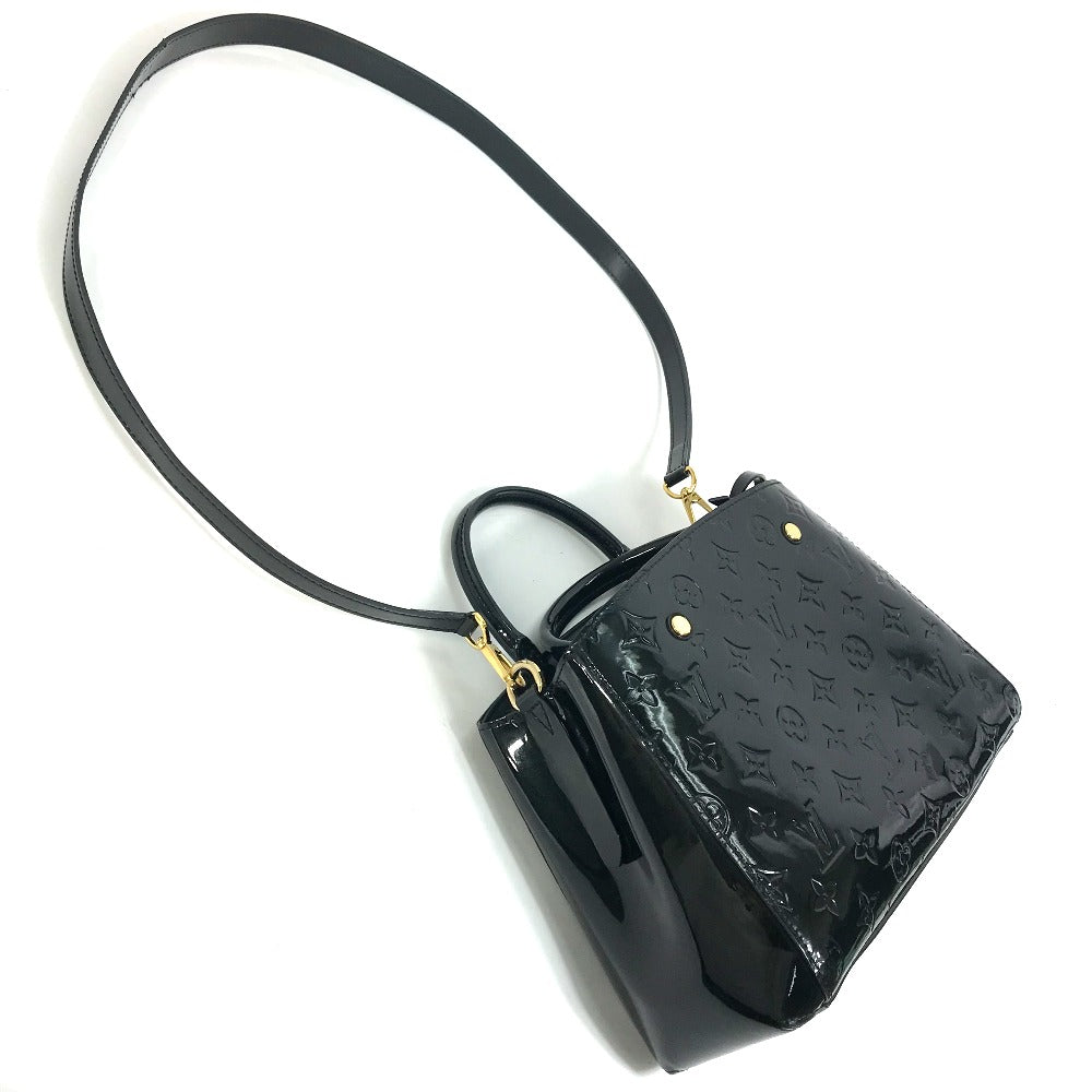 Louis Vuitton M50171 Vernis Montaigne BB Monogram Black Handbag