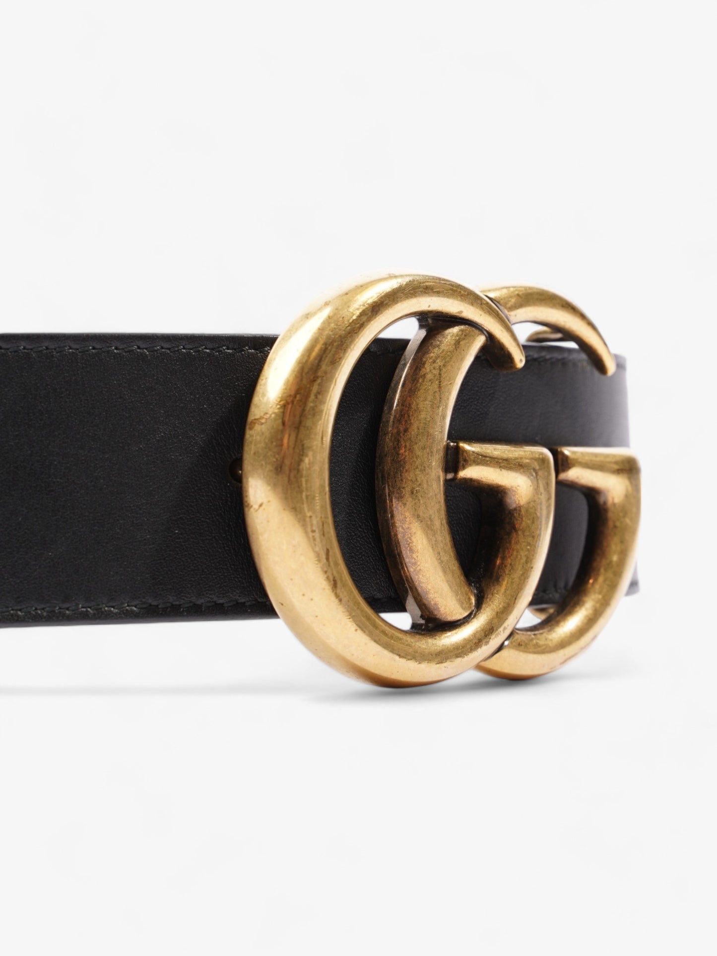 Gucci Marmont Wide Belt Handbag Leather Black Accessory 90Cm 36
