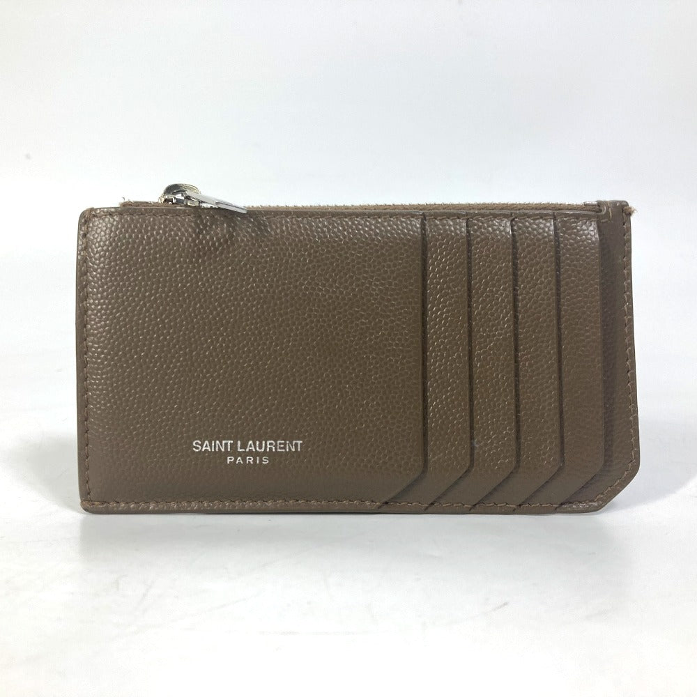 Saint Paris Coin Case Compact Wallet Fragment Leather Brown Travel Bag