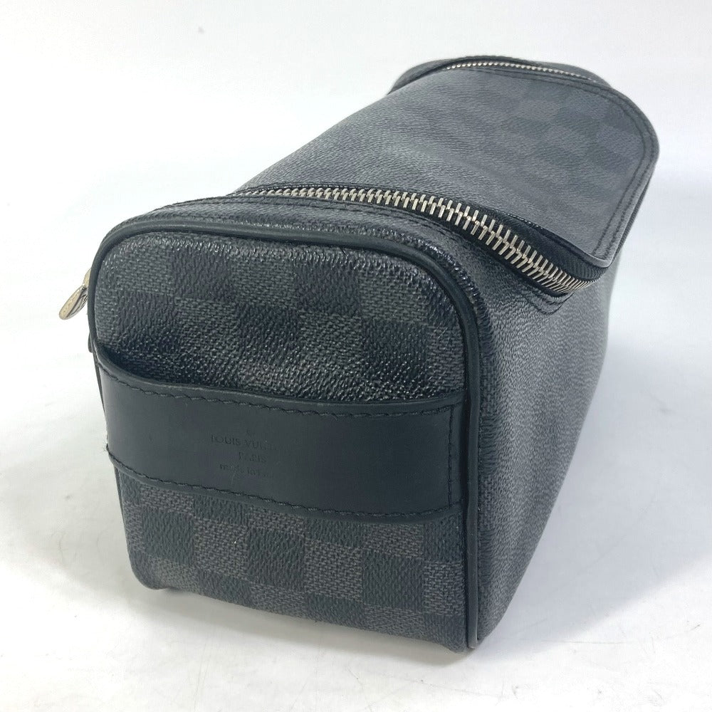 Louis Vuitton Pouch N47625 Damier Grafitto Damier Canvas Black Handbag