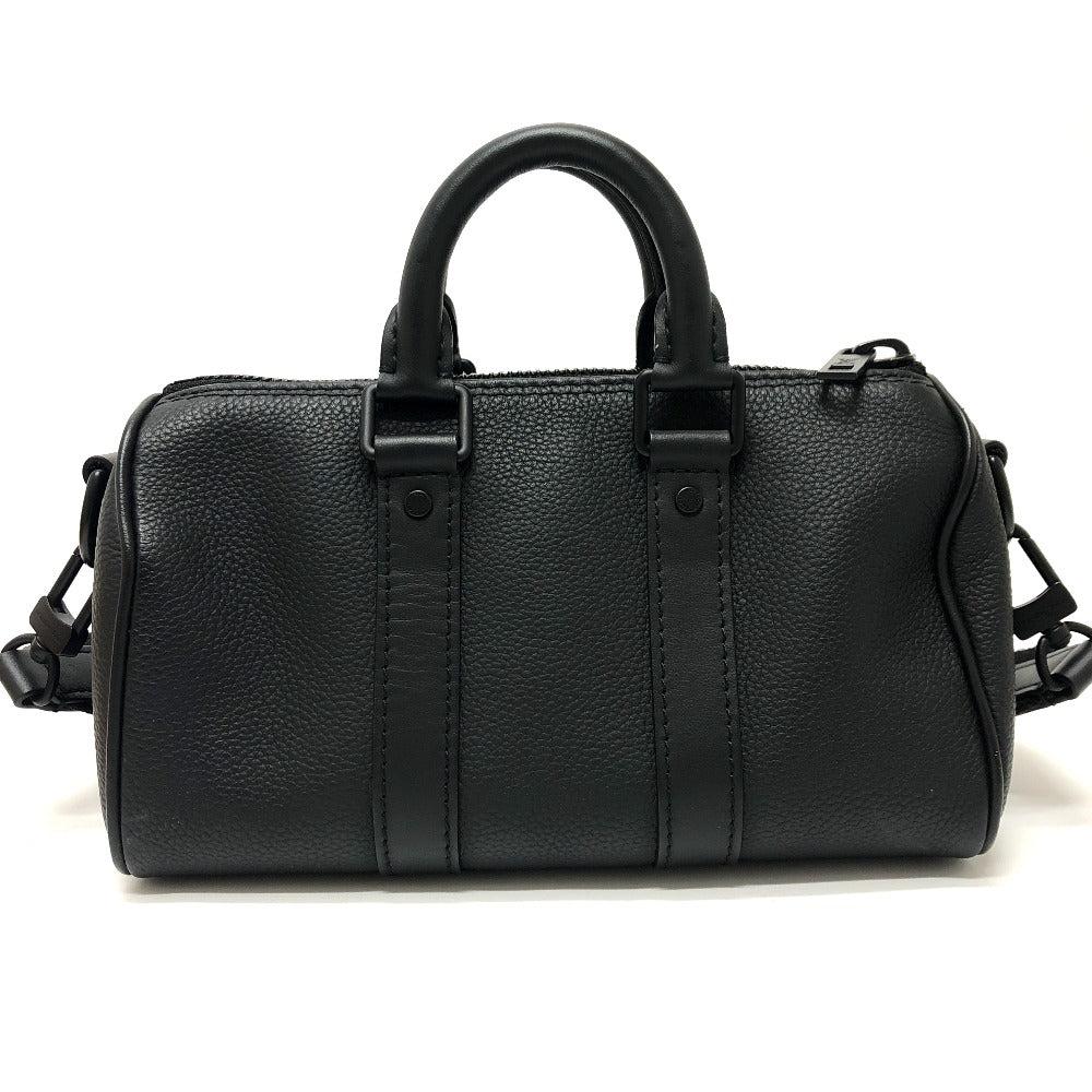 Louis Vuitton Boston Duffel M80950 Taurillon Clemence Leather Black Travel Bag