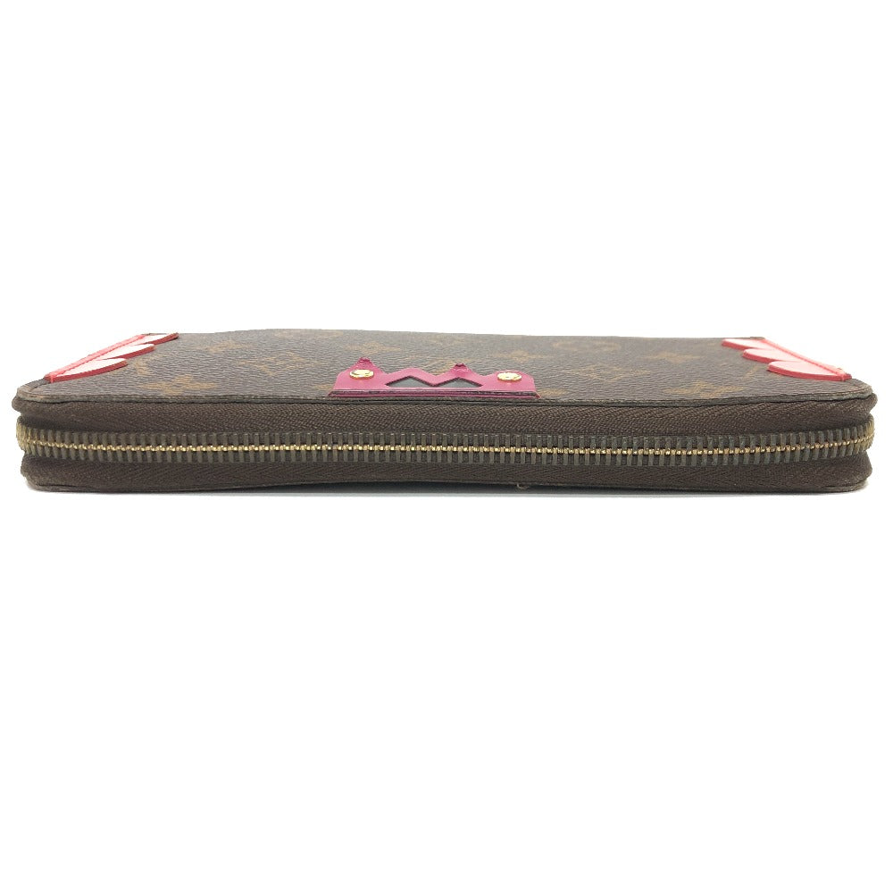 Louis Vuitton Long Purse M61364 zippy totem Monogram Canvas Brown Red Wallet Case