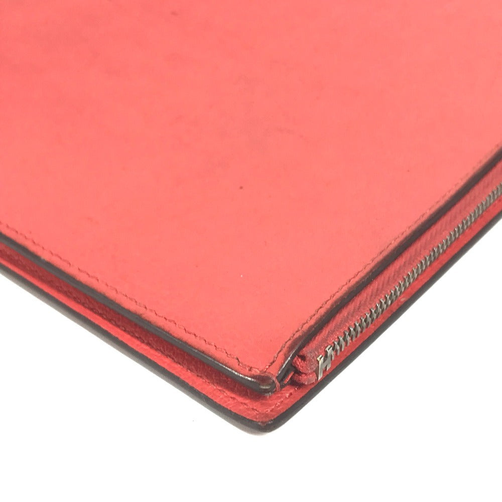 Note Cover Orange Stationery Notepad "Ea Zip" Leather Travel Bag