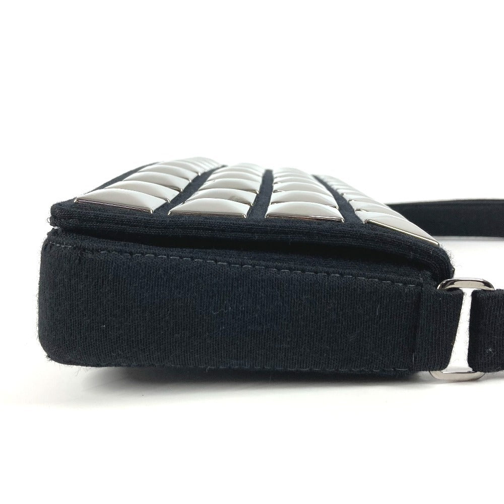 Chanel cotton CC COCO Mark logo Ice Black Shoulder Bag