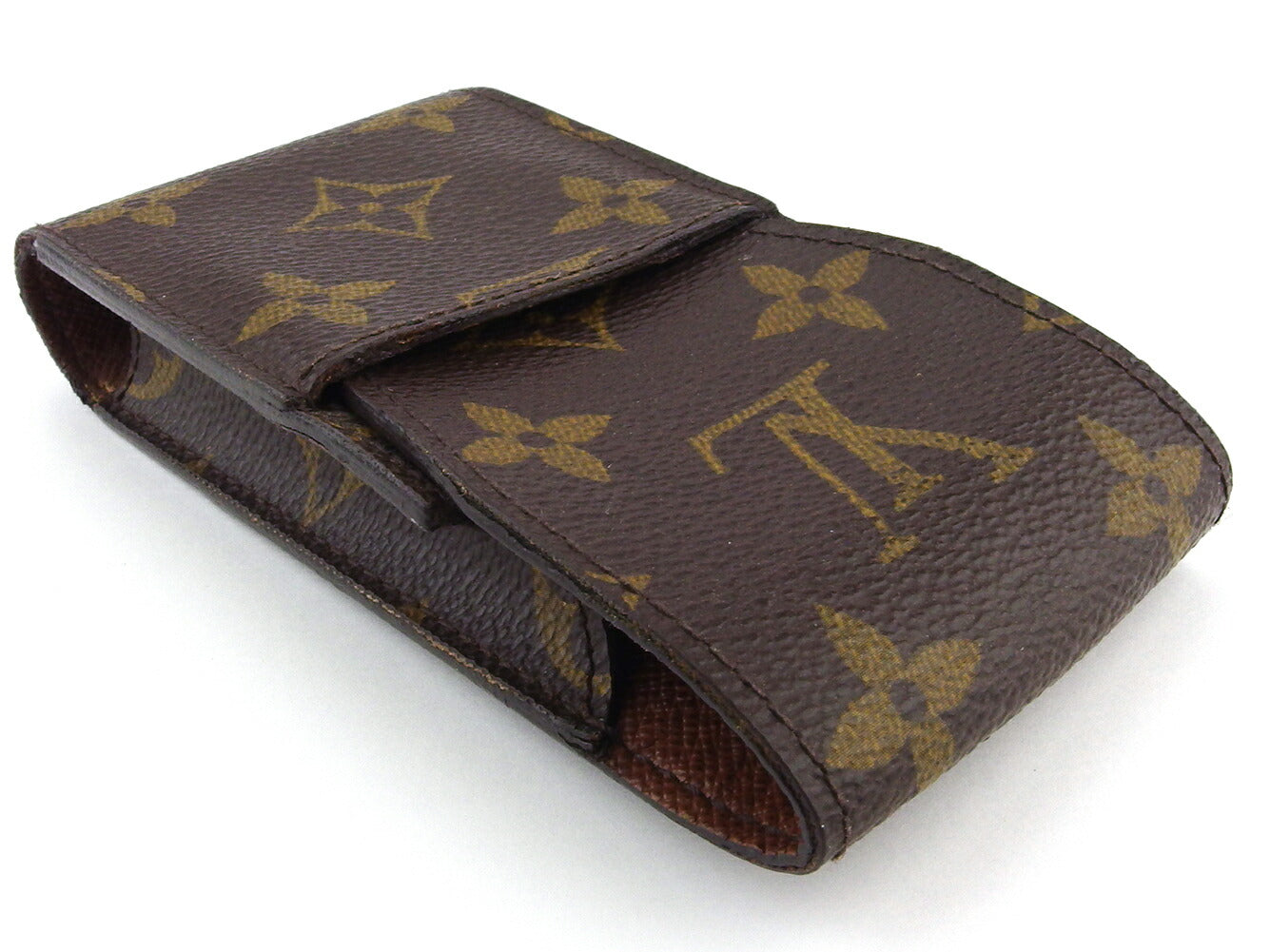 Louis Vuitton Cigarette M63024 Etui cigarette Brown Beige Handbag L2979