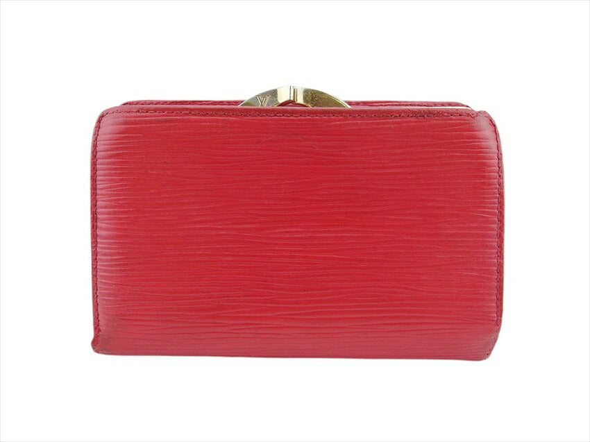 Louis Vuitton Bifold M63247 Castilian Portonevie Vienova Red Wallet Case