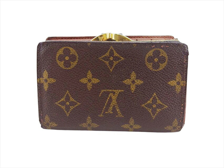 Louis Vuitton Bifold M61663 Portonevie Vienova Brown Wallet Case