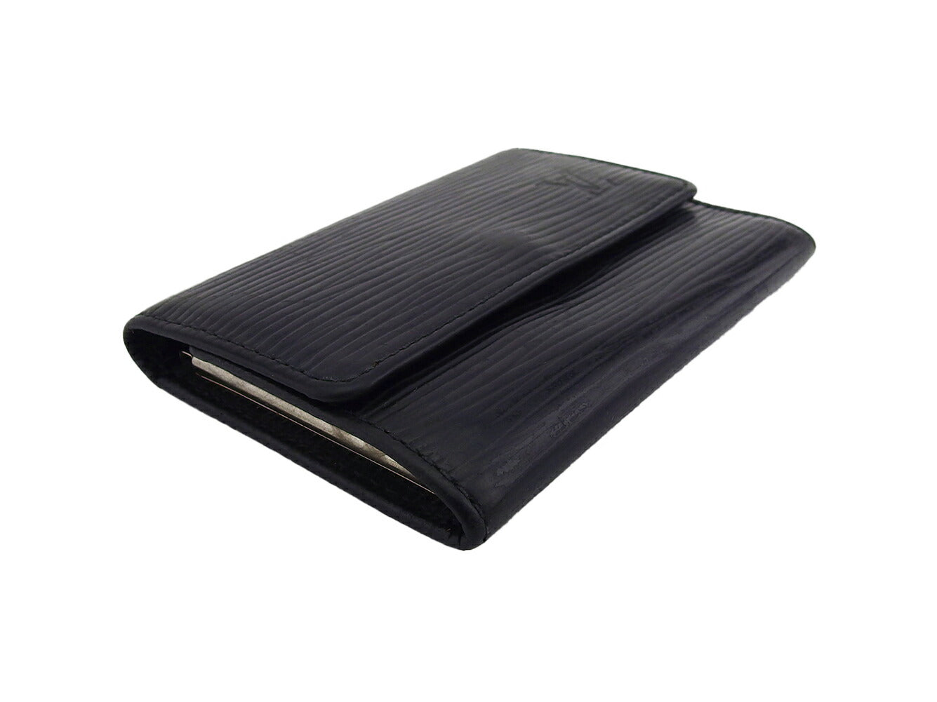 Louis Vuitton Key holder Epi Black Silver Key Chain