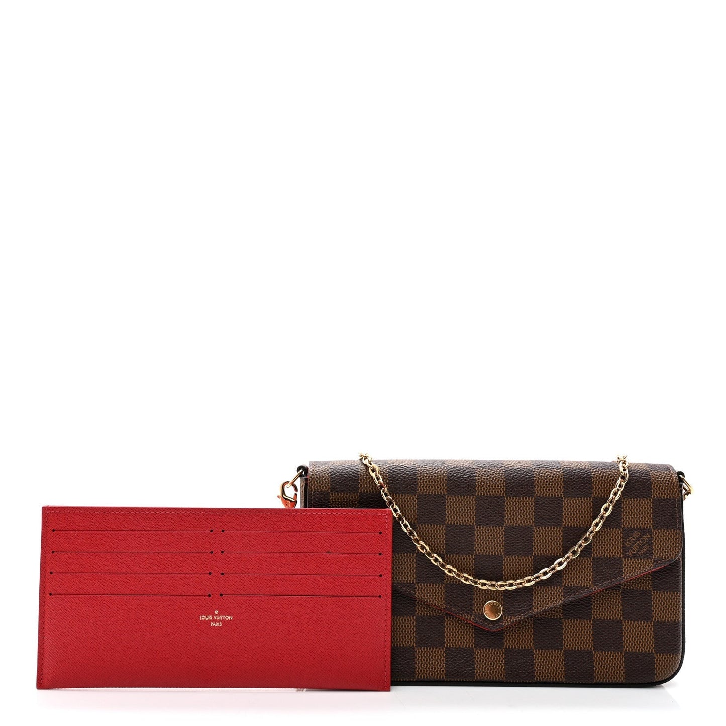 Louis Vuitton EBENE FELICIE POCHETTE Damier Wallet Case