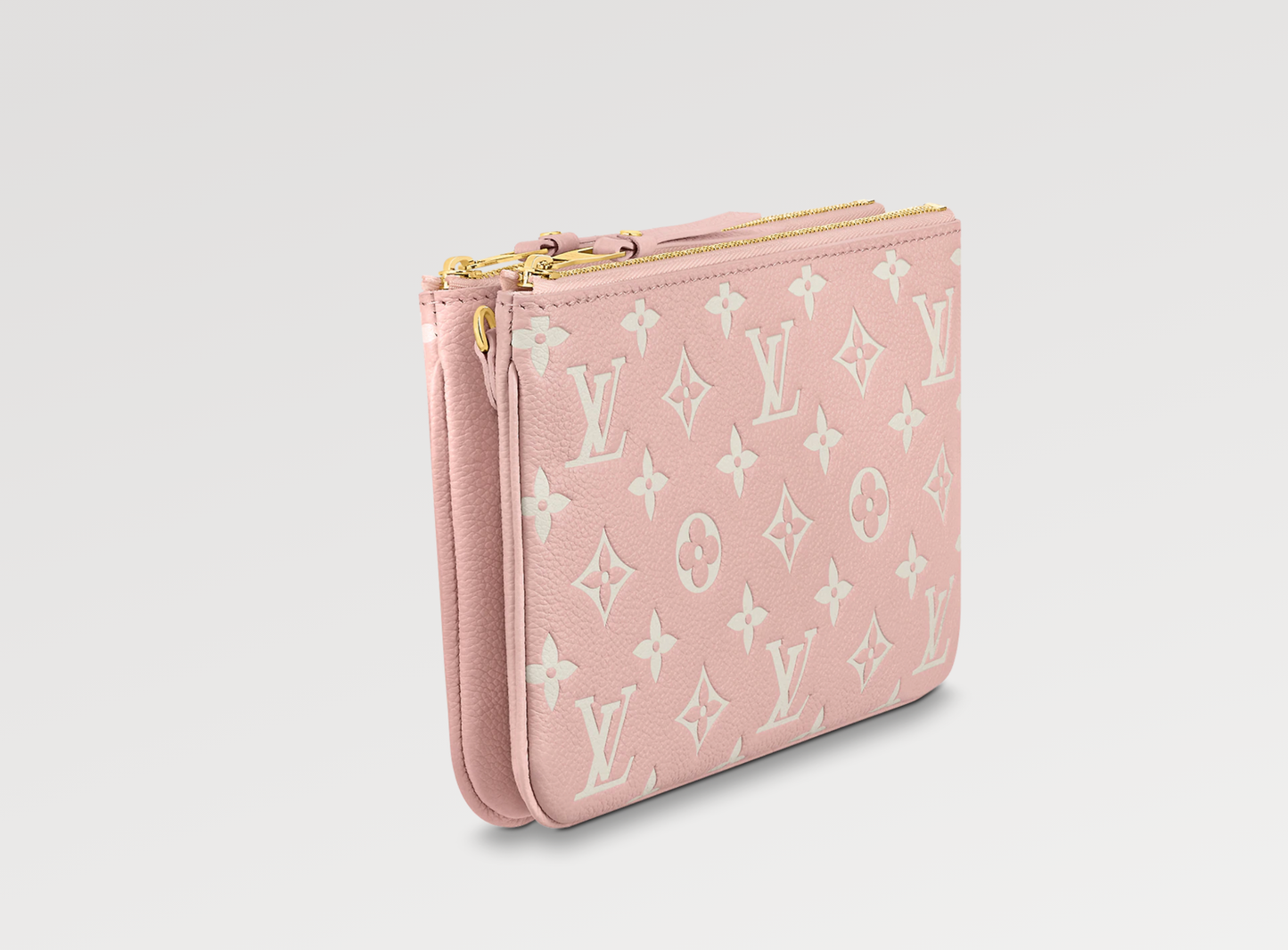 Louis Vuitton DOUBLE ZIP POCHETTE Monogram Clutch Bag
