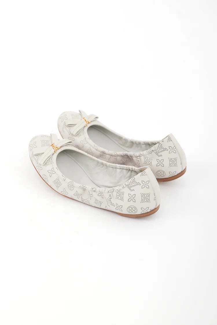 Louis Vuitton MAHINA BALLET FLATS Monogram Leather Shoes