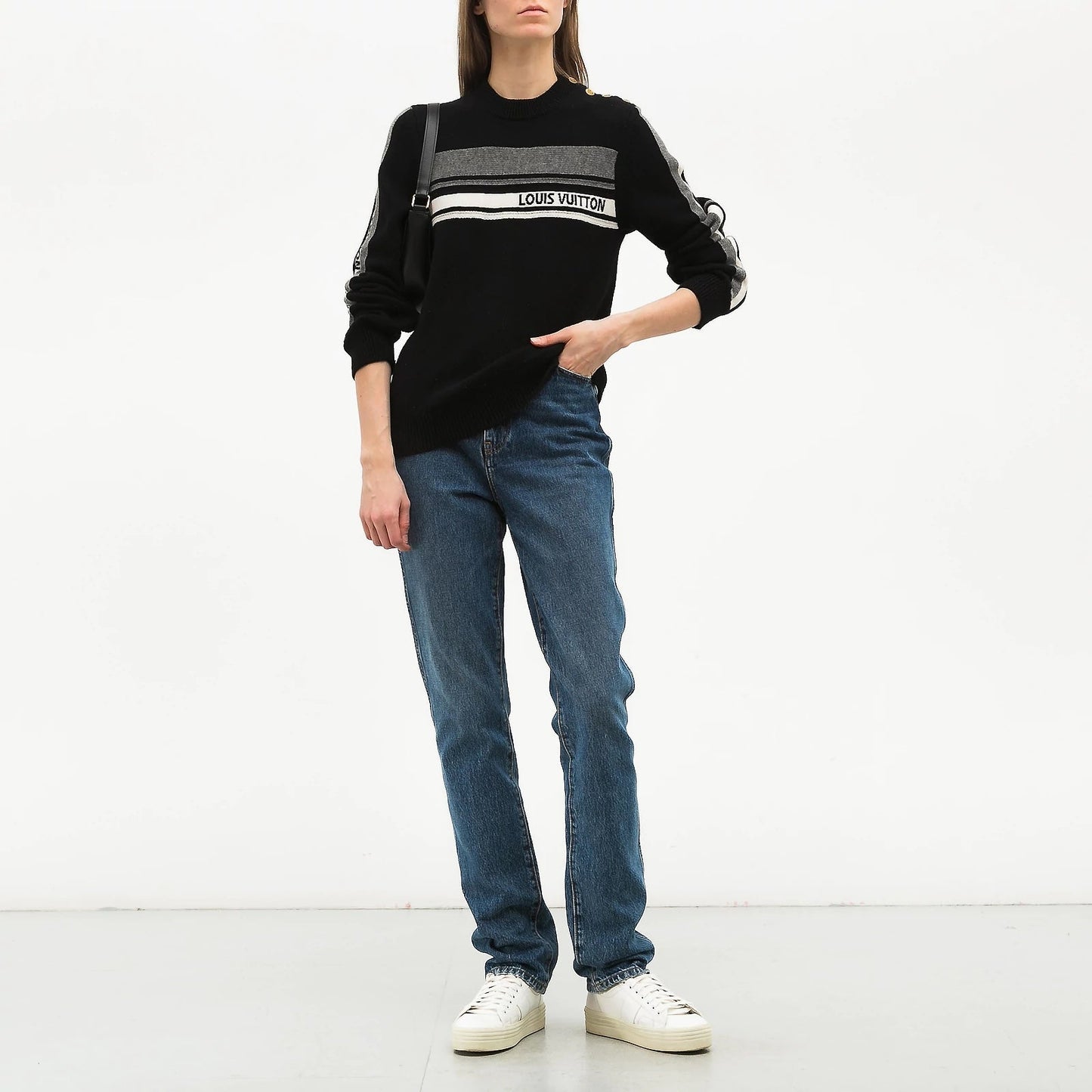 Louis Vuitton CASHMERE LOGO CREWNECK SWEATER Apparel