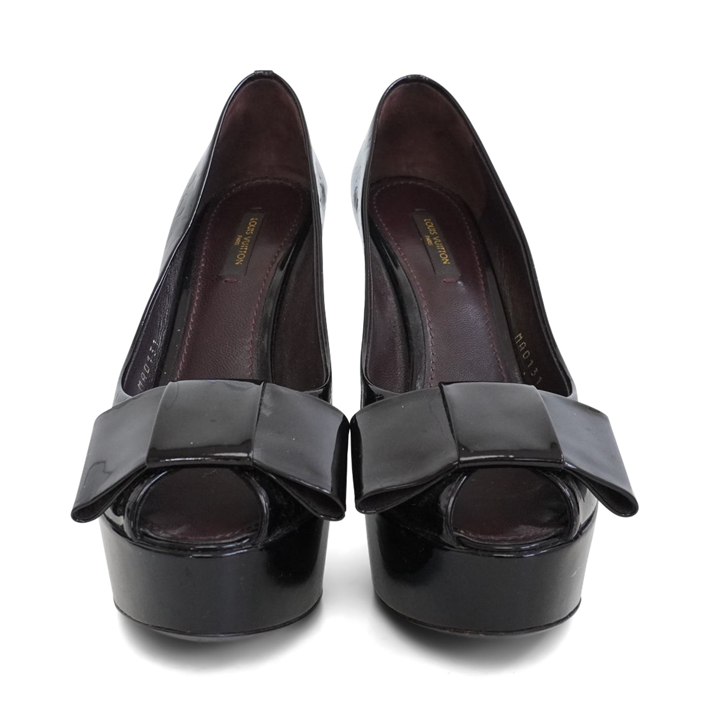 Louis Vuitton 'True' Vernis Platform Heels - Women's 37.5